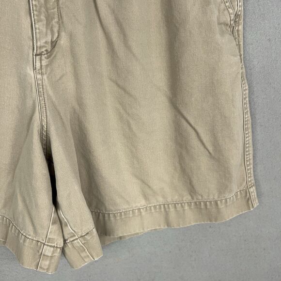 Patagonia Shorts Womens 14 Khaki Beige High Rise Pleated Chino Classic Hike Gorp - Picture 3 of 11